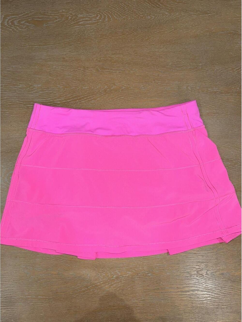Lululemon Pace Rival Skirt (Tall) 15" Pink Highlight SIZE 10 Tennis Golf